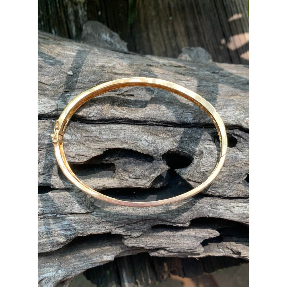 Ross-Simons Gold Diamond-Accented Bangle Bracelet - Picture 3 of 5